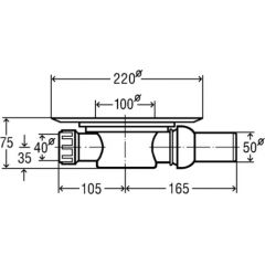 Viega traps 100x100mm DN50 horiz. (557119)#