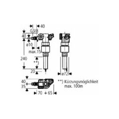 Grohe uzpildes ventilis, 3/8&quot;