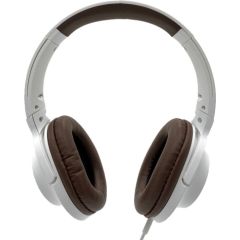 Media Tech MEDIA-TECH DELPHINI MT3604 Headphones with microphone Wired White, Brown