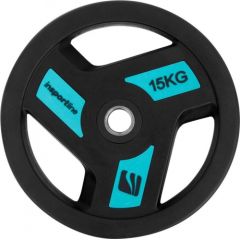 Gumijas pārklājumu svars 30mm inSPORTline Herk 15kg