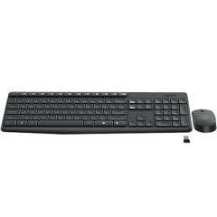 Logitech MK235 Wireless, Black, Mouse included, Czech, Hungarian, Po, Numeric keypad, 475 g