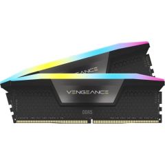 Corsair DDR5 32GB - 5200 - CL - 40 - Dual-Kit - DIMM - CMH32GX5M2B5200C40, Vengeance RGB, black