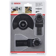 Bosch wood basic set for multifunction tools, saw blade set (3 pieces)