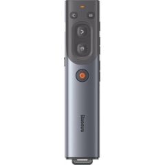 Baseus Orange Dot Multifunctional remote control for presentation, with a red laser pointer - gray