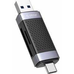 Orico CD2D-AC2-BK-EP TF/SD memory card reader, USB + USB-C (black)