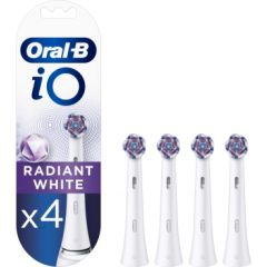 Oral-B Toothbrush replacement iO Radiant White Heads, For adults, Number of brush heads included 4, White