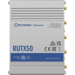 Teltonika INDUSTRIAL 5G ROUTER RUTX50 802.11ac, 867 Mbit/s, 10/100/1000 Mbps Mbit/s, Ethernet LAN (RJ-45) ports 5, Mesh Support Yes, MU-MiMO Yes, 5G, Antenna type Internal