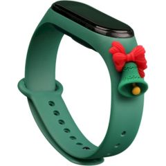 Fusion Xmas Bell siksniņa pulkstenim Xiaomi Mi Band 5 / Mi Band 6 zaļš