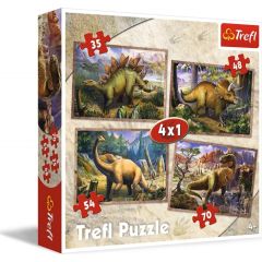 TREFL Pužļu komplekts 4in1 Dinozauri