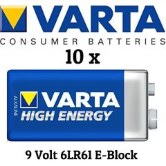 Varta High Energy 6LR61-PP3, alkaline, 9V (4922-101-401)