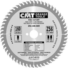 Griešanas disks kokam CMT 292; 160x2,2x20; Z56; 15°