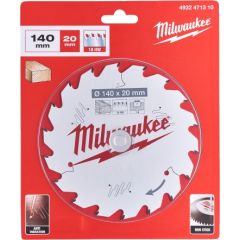 Griešanas disks kokam Milwaukee 4932471310; 140x20x1,6 mm; Z18; 18°