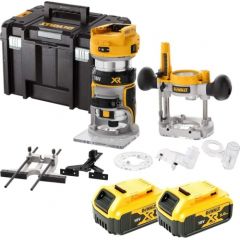 Frēze DeWalt DCW604P2-QW; 18 V; 2x5,0 Ah akum.