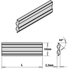 Ēveles asmeņi CMT 795.640.10; 640x10x2,3 mm; 2 gab.