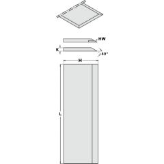 Ēveles asmeņi CMT 792.810.30; 810x30x3 mm; HS; 2 gab.