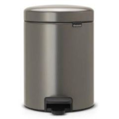 Brabantia atkritumu tvertne ar pedāli NewIcon, 5l, platinum