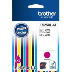 Чернильный картридж Brother LC-525XLM для DCP-J100/J105, MFC-J200, пурпурный (1300 страниц)