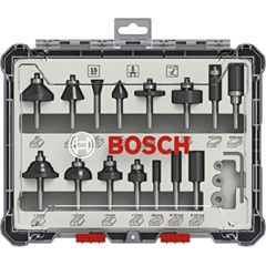 Bosch cutter set 15 pcs Mixed 6mm shank - 2607017471