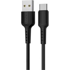 Кабель Borofone X16 USB-C 100см черный