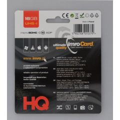 IMRO 10/16G UHS-I ADP memory card 16 GB MicroSDHC Class 10