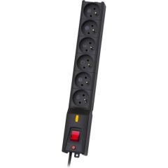 LESTAR LX 610 G-A, surge protector, 1.5m, black 6 AC outlet(s) 230 V