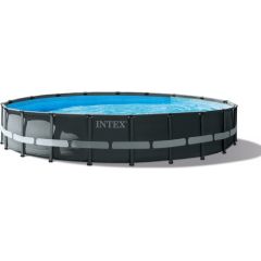 Intex Frame Baseina komplekts Ultra Rondo XTR Ø 610 x 122cm, peldbaseins , tumši pelēka/zila, smilšu filtru sistēma SF80220RC-2