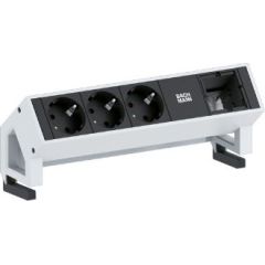 Bachmann DESK 2 902.200 - black / white, 1x custom module, 2 power strip