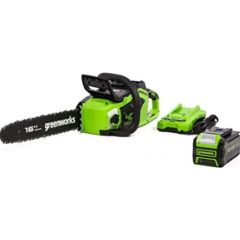 Ķēdes zāģis Greenworks GD24X2CS36K4x; 2x24 V; 2x4,0 Ah; 36 cm lenta