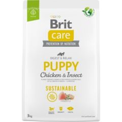 BRIT Care Dog Sustainable Puppy Chicken & Insect  - dry dog food - 3 kg