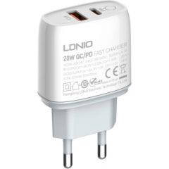 Wall charger LDNIO A2424C USB, USB-C 20W + microUSB Cable