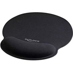 DeLOCK Ergonomic mouse pad with gel wrist rest (black)