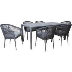 Garden furniture set CARVES table and 6 chairs