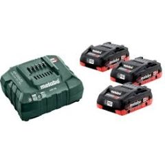 Akumulators Metabo; 18 V; 3x4,0 Ah + lādētājs ASC 55