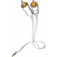 Kabelis Inakustik 3.5mm Male  - 2x RCA 0.5m White