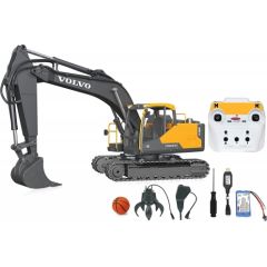 Jamara Excavator Volvo EC160E Metal, play figure (yellow/dark grey, 1:16)