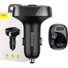 Baseus FM Transmitter T typed Bluetooth 2xUSB microSD (Black)