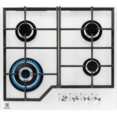 Electrolux KGG64362W gāzes plīts virsma, uz stikla, 60cm, balta