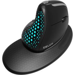 Wireless Vertical Mouse Delux M618XSU BT4.0 + 2.4Ghz 4000DPI RGB