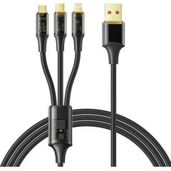 3in1 USB to USB-C / Lightning / Micro USB Cable, Mcdodo CA-3330, 1.2m (Black)