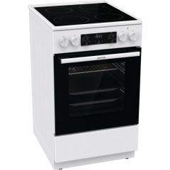 Gorenje Cooker GECS5C70WA Hob type Vitroceramic, Oven type Electric, White, Width 50 cm, Grilling, LED, 70 L, Depth 59.4 cm