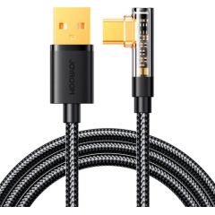 Angle Cable to USB-A / Type-C / 3A / 1.2m Joyroom S-UC027A6 (black)