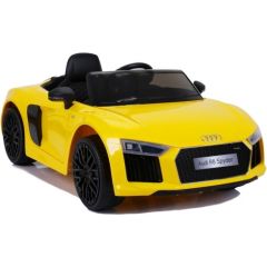 Lean Cars Vienvietīgs elektromobilis bērniem Audi R8 JJ2198, dzeltens