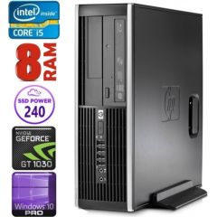 HP 8100 Elite SFF i5-750 8GB 240SSD GT1030 2GB DVD WIN10Pro