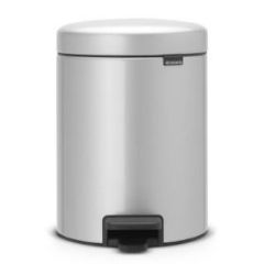 Brabantia atkritumu tvertne ar pedāli NewIcon, 5l, metallic grey