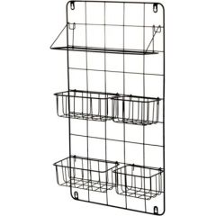 4Living Metal rack with compartments