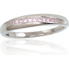Серебряное кольцо #2101647(PRh-Gr)_CZ-PI, Серебро 925°, родий (покрытие), Цирконы, Размер: 17.5, 1.8 гр.