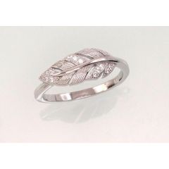 Серебряное кольцо #2101474(PRh-Gr)_CZ, Серебро 925°, родий (покрытие), Цирконы, Размер: 17, 2.3 гр.