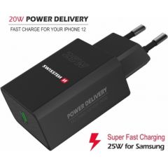 Swissten ECO Premium 25W Сетевое зарядное устройство USB-C PD