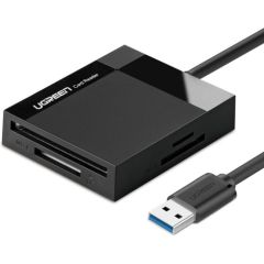 Card reader UGREEN CR125 4-in-1 USB 3.0 0.5m (black)