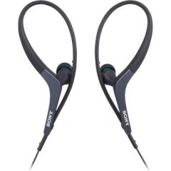 Sony MDR-AS400 Wired In-Ear Headphones with Adjustable Ear Loop, Splashproof, Black EU